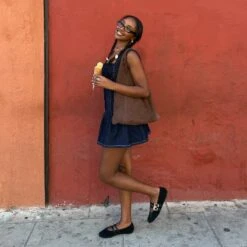 BAYLEE BALLET FLATS ONYX PERFORATED SUEDE(Baylee Ballet Flats Onyx Perforated Suede) -Dolce Vita Shop 10 5