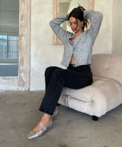 REYES BALLET FLATS SILVER DISTRESSED LEATHER(Reyes Flats Silver Distressed Leather) -Dolce Vita Shop 13 f156247b 14c9 405d 93ef 980ef41a3570