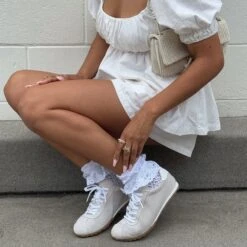 WHIMSY LACE ANKLET SOCKS WHITE(Whimsy Lace Anklet Socks White) 11 WHIMSY LACE ANKLET SOCKS WHITE(Whimsy Lace Anklet Socks White) -Dolce Vita Shop 40BRITTRAMJIT WHIMSY LACE SOCK 9