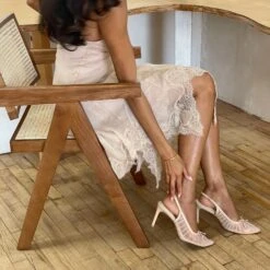 YELA HEELS PRALINE TULLE(Yela Heels Praline Tulle) -Dolce Vita Shop 40remonia YELA PRALINE 6