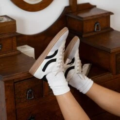 REBEL SNEAKERS WHITE BLACK LEATHER(Rebel Sneakers White Black Leather) -Dolce Vita Shop 40stepholejn REBEL BLACK WHITE 9