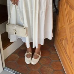 RELAN BALLET FLATS OFF WHITE LEATHER(Relan Ballet Flats Off White Leather) -Dolce Vita Shop 6 6