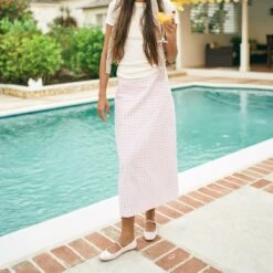 REYES X BYRDIE GOLF BALLET FLATS PINK PLAID GINGHAM(Reyes X Byrdie Golf Ballet Flats Pink Plaid Gingham) -Dolce Vita Shop BG Jam 4328