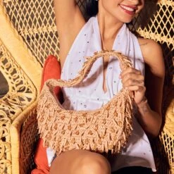 CAICOS SHOULDER BAG NATURAL RAFFIA(Caicos Shoulder Bag Natural Raffia) -Dolce Vita Shop CAICOS