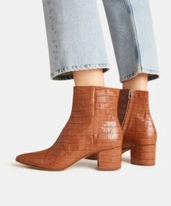BEL BOOTIES COGNAC CROCO - Re:vita(Bel Booties Cognac Croco Resale) -Dolce Vita Shop DOLCEVIA BOOTIES BEL COGNAC CROCO 4