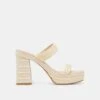ALIYA PEARL HEELS VANILLA RAFFIA(Aliya Heels Vanilla Raffia)