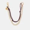 ROPE + CHAIN BAG CHARM BURGUNDY MULTI(Rope And Chain Bag Charm Burgundy Multi)
