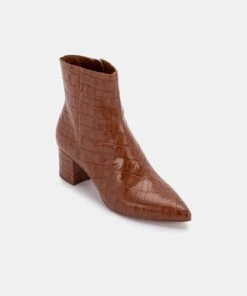 BEL BOOTIES COGNAC CROCO - Re:vita(Bel Booties Cognac Croco Resale) -Dolce Vita Shop DOLCEVITA BOOTIES BEL COGNAC