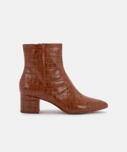 BEL BOOTIES COGNAC CROCO - Re:vita(Bel Booties Cognac Croco Resale)