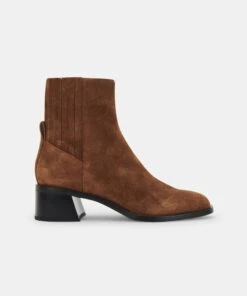 LAYTON BOOTIES DK BROWN SUEDE - Re:vita(Layton Booties Dk Brown Suede Resale)