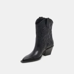 RIMONA BOOTIES BLACK LEATHER(Rimona Booties Black Leather) -Dolce Vita Shop DOLCEVITA BOOTS ANGEL BLACKLEATHER08