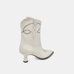 ANGEL BOOTIES WHITE LEATHER(Angel Booties White Leather) -Dolce Vita Shop DOLCEVITA BOOTS ANGEL WHITELEATHER 03