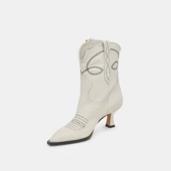ANGEL BOOTIES WHITE LEATHER(Angel Booties White Leather) -Dolce Vita Shop DOLCEVITA BOOTS ANGEL WHITELEATHER 08