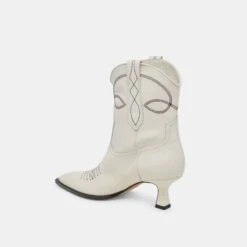 ANGEL BOOTIES WHITE LEATHER(Angel Booties White Leather) -Dolce Vita Shop DOLCEVITA BOOTS ANGEL WHITELEATHER 09