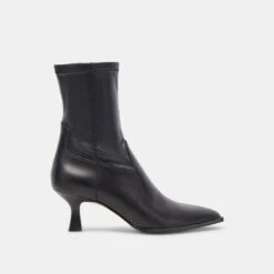ARYA WIDE CALF BOOTS BLACK LEATHER(Arya Wide Calf Boots Black Leather)