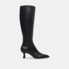 AUGGIE NARROW CALF BOOTS BLACK LEATHER(Auggie Narrow Calf Boots Black Leather)