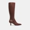 AUGGIE WIDE CALF BOOTS CHOCOLATE LEATHER(Auggie Wide Calf Boots Chocolate Leather)