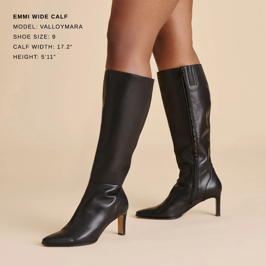 EMMI WIDE CALF BOOTS BLACK LEATHER(Emmi Wide Calf Boots Black Leather) 2 EMMI WIDE CALF BOOTS BLACK LEATHER(Emmi Wide Calf Boots Black Leather) - Image 2