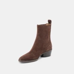 FAINT H2O BOOTIES DK BROWN SUEDE(Faint H2o Booties Dk Brown Suede) -Dolce Vita Shop DOLCEVITA BOOTS FAINT H2O DK BROWN SUEDE H2O 09 4085ac22 f178 4f04 a426 af5792720983