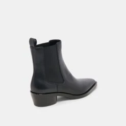 FOSTER BOOTIES BLACK LEATHER(Foster Booties Black Leather) -Dolce Vita Shop DOLCEVITA BOOTS FOSTER BLACK LEATHER 03