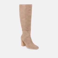 Dolce Vita FYNN WIDE CALF BOOTS TRUFFLE SUEDE(Fynn Wide Calf Boots Truffle Suede) -Dolce Vita Shop DOLCEVITA BOOTS FYNNWIDECALF TRUFFLESUEDE 01