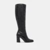 Dolce Vita FYNN WIDE CALF BOOTS ONYX LEATHER(Fynn Wide Calf Boots Onyx Leather)