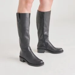 GLORY H2O BOOTS BLACK LEATHER(Glory H2o Boots Black Leather) 19 GLORY H2O BOOTS BLACK LEATHER(Glory H2o Boots Black Leather) -Dolce Vita Shop DOLCEVITA BOOTS GLORYH2O BLACKLEATHER ONFOOT STANDARD 02