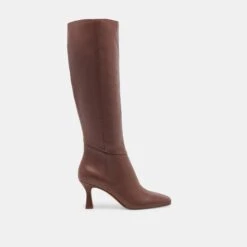 GYRA WIDE CALF BOOTS CHOCOLATE LEATHER(Gyra Wide Calf Boots Chocolate Leather)