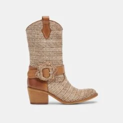 HOSS BOOTS BROWN MULTI RAFFIA(Hoss Boots Brown Multi Raffia) -Dolce Vita Shop DOLCEVITA BOOTS HOSS BROWNMULTIRAFFIA 02