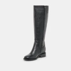 KILIAN H2O WIDE CALF BOOTS BLACK LEATHER(Kilian H2o Wide Calf Boots Black Leather) -Dolce Vita Shop DOLCEVITA BOOTS KILIANH2OWC BLACKLEATHER 01