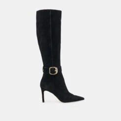 KINZY WIDE CALF BOOTS ONYX SUEDE(Kinzy Wide Calf Boots Onyx Suede)