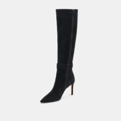 KINZY WIDE CALF BOOTS ONYX SUEDE(Kinzy Wide Calf Boots Onyx Suede) -Dolce Vita Shop DOLCEVITA BOOTS KINZY ONYX SUEDE 08 45d57066 94d6 464b b49f 52123fc083b3