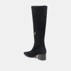 KIRSON WIDE CALF BOOTS ONYX SUEDE(Kirson Wide Calf Boots Onyx Suede) -Dolce Vita Shop DOLCEVITA BOOTS KIRSONEXTRAWIDECALF ONYXSUEDE 02