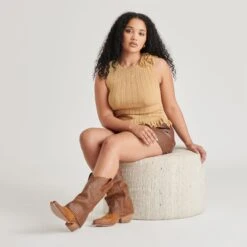 MAVRIK BOOTS CHESTNUT SUEDE(Mavrik Boots Chestnut Suede) -Dolce Vita Shop DOLCEVITA BOOTS MAVRIK CHESTNUTSUEDE ONFOOT 01