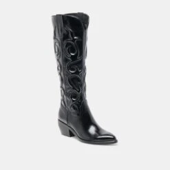 MIRLA EXTRA WIDE CALF BOOTS BLACK LEATHER(Mirla Extra Wide Calf Boots Black Leather) -Dolce Vita Shop DOLCEVITA BOOTS MIRLA BLACKLEATHER 01 0f1946b3 e366 4398 82a4 104a07eba150