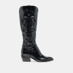 MIRLA BOOTS BLACK LEATHER(Mirla Boots Black Leather)