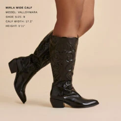 MIRLA WIDE CALF BOOTS BLACK LEATHER(Mirla Wide Calf Boots Black Leather) -Dolce Vita Shop DOLCEVITA BOOTS MIRLA BLACKLEATHER WIDECALF 3