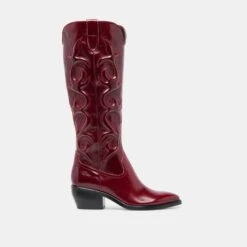 MIRLA EXTRA WIDE CALF BOOTS OXBLOOD LEATHER(Mirla Extra Wide Calf Boots Oxblood Leather)