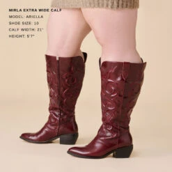 MIRLA EXTRA WIDE CALF BOOTS OXBLOOD LEATHER(Mirla Extra Wide Calf Boots Oxblood Leather) -Dolce Vita Shop DOLCEVITA BOOTS MIRLA OXBLOODLEATHER EXTRAWIDECALF 1