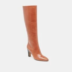 NELAS BOOTS COGNAC LEATHER(Nelas Boots Cognac Leather) -Dolce Vita Shop DOLCEVITA BOOTS NELAS COGNACLEATHER 01