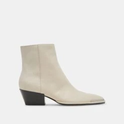 NONAH BOOTIES IVORY LEATHER(Nonah Booties Ivory Leather)