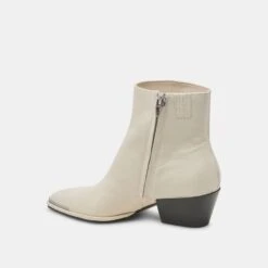 NONAH BOOTIES IVORY LEATHER(Nonah Booties Ivory Leather) -Dolce Vita Shop DOLCEVITA BOOTS NONAH IVORY LEATHER 09