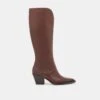 RAJ EXTRA WIDE CALF BOOTS CHOCOLATE LEATHER(Raj Extra Wide Calf Boots Chocolate Leather)