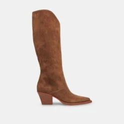 RAJ EXTRA WIDE CALF BOOTS BROWN SUEDE(Raj Extra Wide Calf Boots Brown Suede)