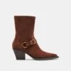 RAVE WIDE CALF BOOTS DK BROWN SUEDE(Rave Wide Calf Boots Dk Brown Suede)