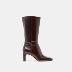 RIGGS WIDE CALF BOOTS CHOCOLATE LEATHER(Riggs Wide Calf Boots Chocolate Leather)