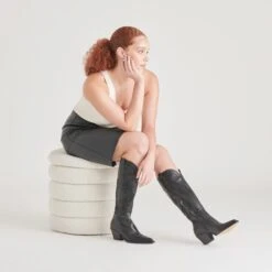 RYATT BOOTS BLACK LEATHER(Ryatt Boots Black Leather) 16 RYATT BOOTS BLACK LEATHER(Ryatt Boots Black Leather) -Dolce Vita Shop DOLCEVITA BOOTS RYATT BLACKLEATHER ONFOOT 1