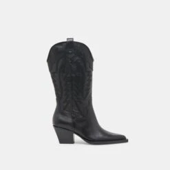 RYLAND EXTRA WIDE CALF BOOTS BLACK LEATHER(Ryland Extra Wide Calf Boots Black Leather)