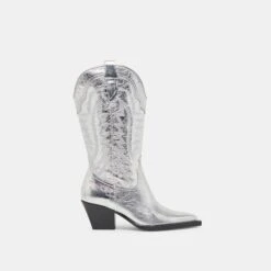 RYLAND EXTRA WIDE CALF BOOTS SILVER DISTRESSED LEATHER(Ryland Extra Wide Calf Boots Silver Distressed Leather)