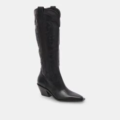 SAMSIN BOOTS BLACK LEATHER(Samsin Boots Black Leather) 14 SAMSIN BOOTS BLACK LEATHER(Samsin Boots Black Leather) -Dolce Vita Shop DOLCEVITA BOOTS SAMSIN BLACKLEATHER 01